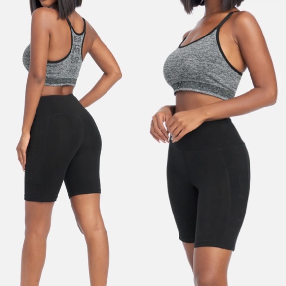 bebe Pants - BEBE Sport shorts mesh side pockets elastic waist women’s athletic Size Medium